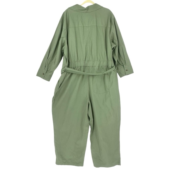 Nili Lotan Women’s Plus Size Belted Button Up Overall Olive Size 3X - Picture 12 of 15